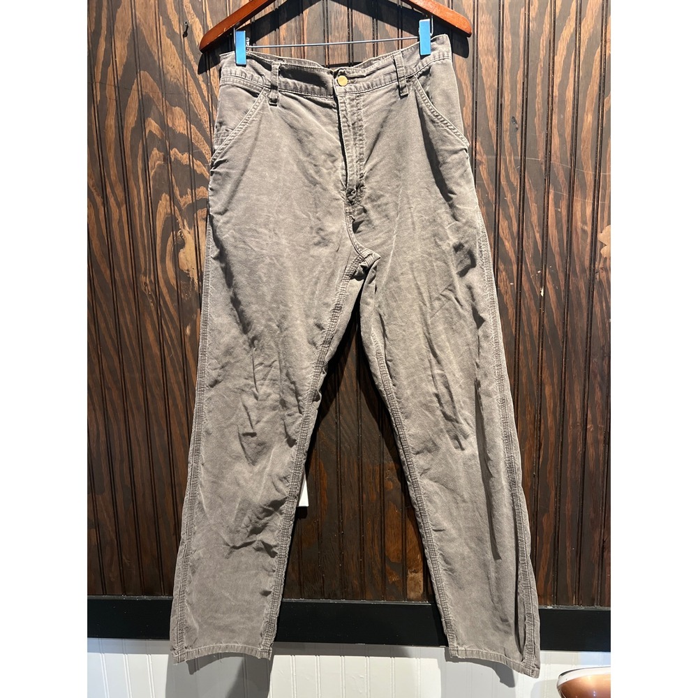 Carhartt WIP Simple Pant Grey Corduroy Relaxed Straight Workwear Mens 29x34